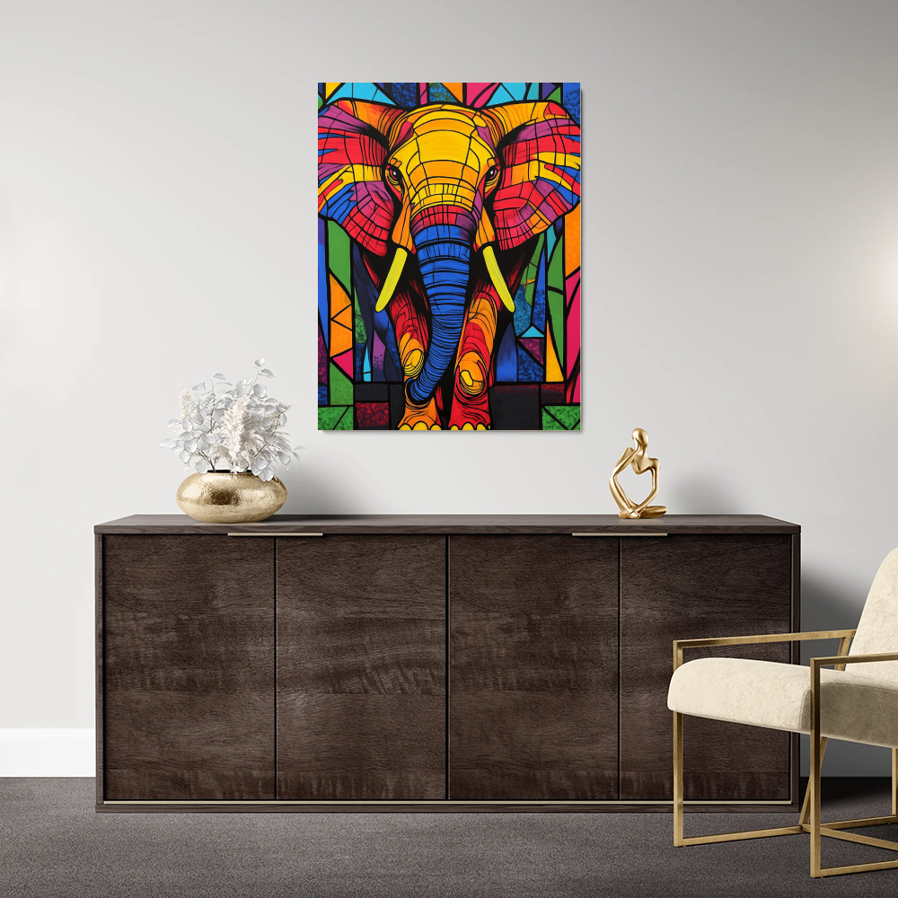 Tableau Eléphant Pop Art