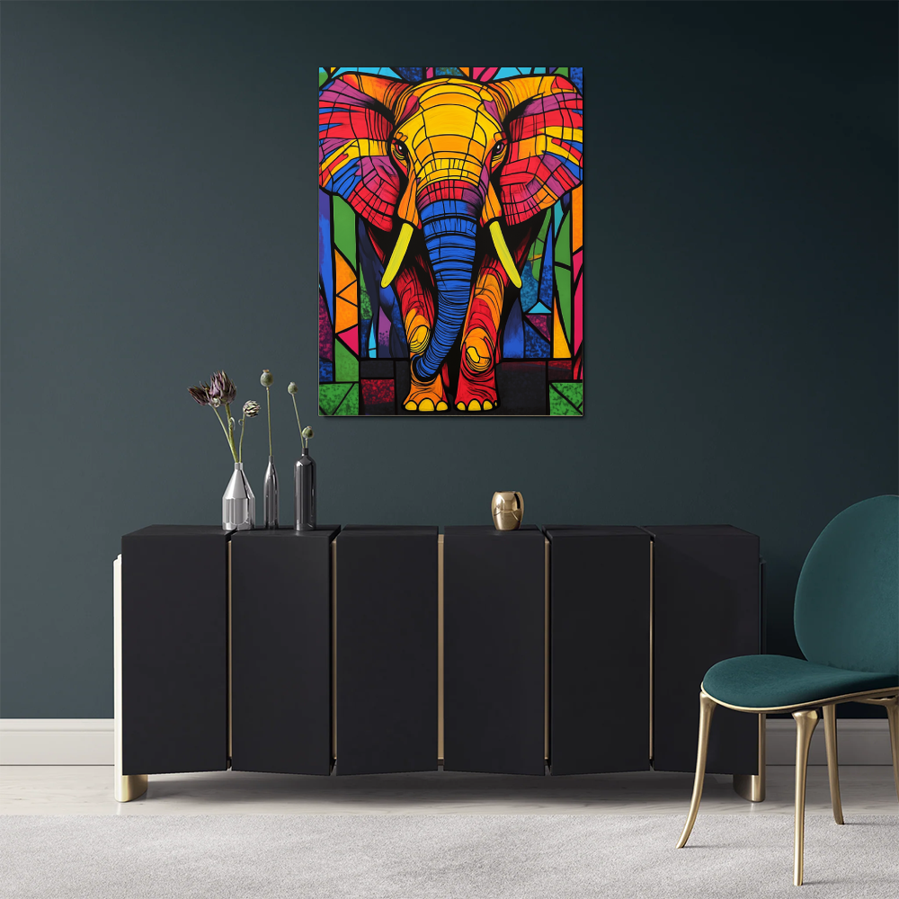 Tableau Eléphant Pop Art