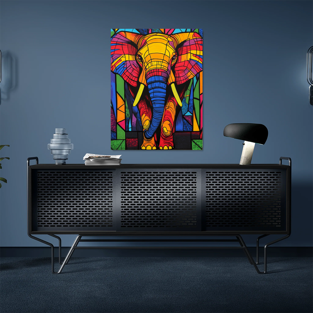 Tableau Eléphant Pop Art
