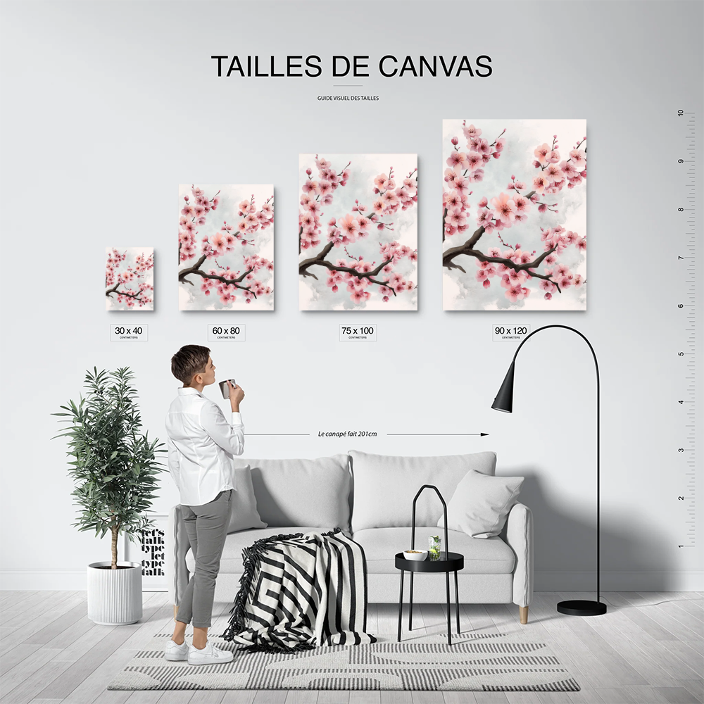 Tableau Fleur Japonaise