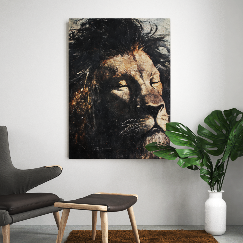 Tableau Homme Lion