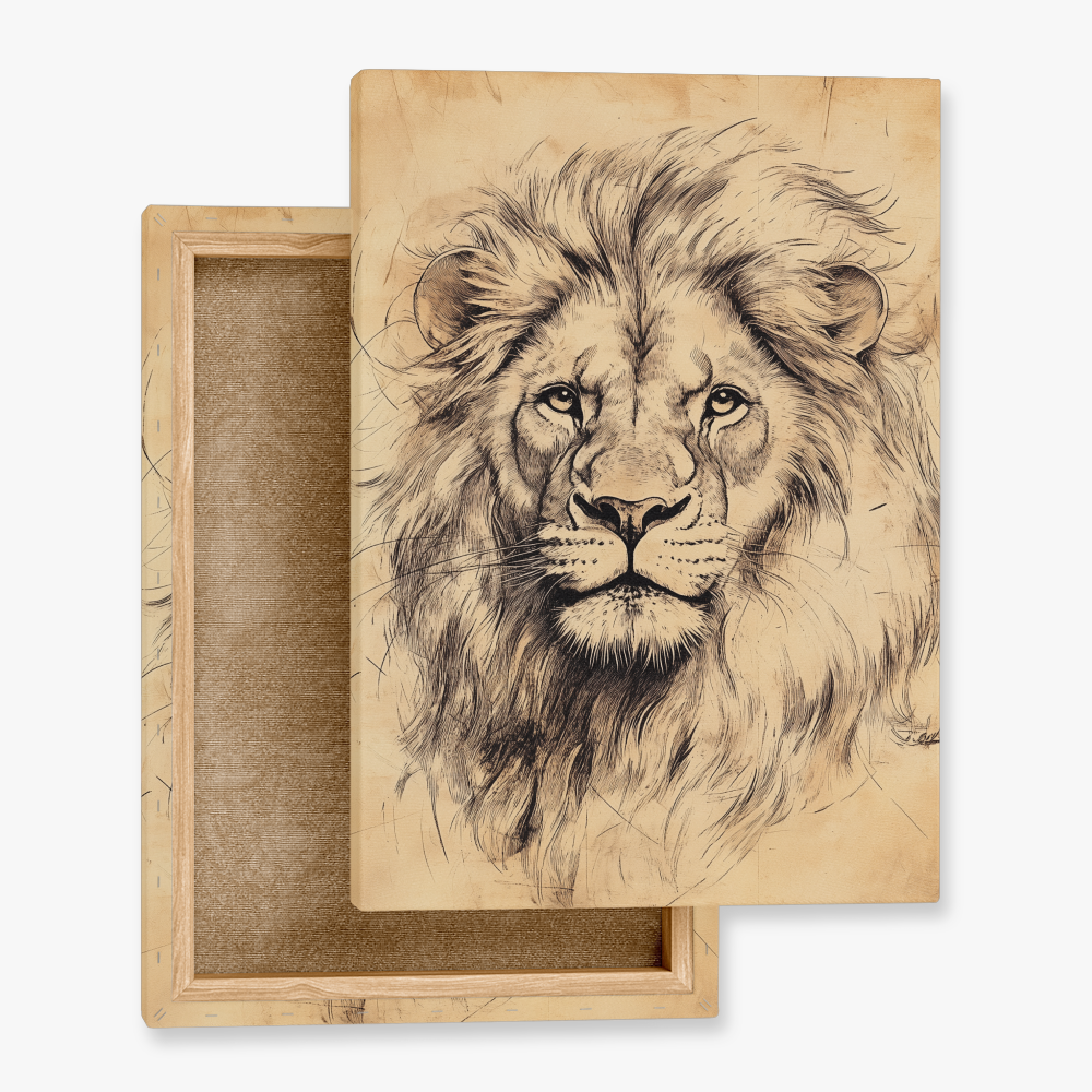 Tableau Lion Ancien