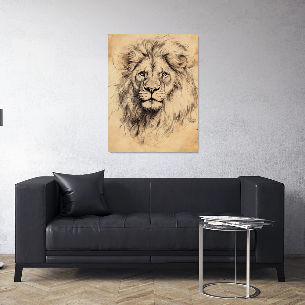 Tableau Lion Ancien