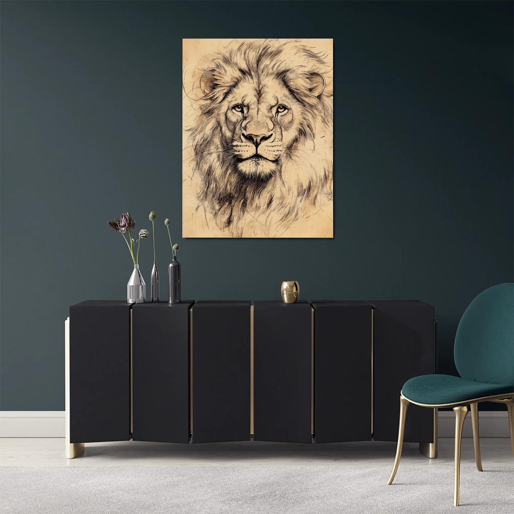 Tableau Lion Ancien