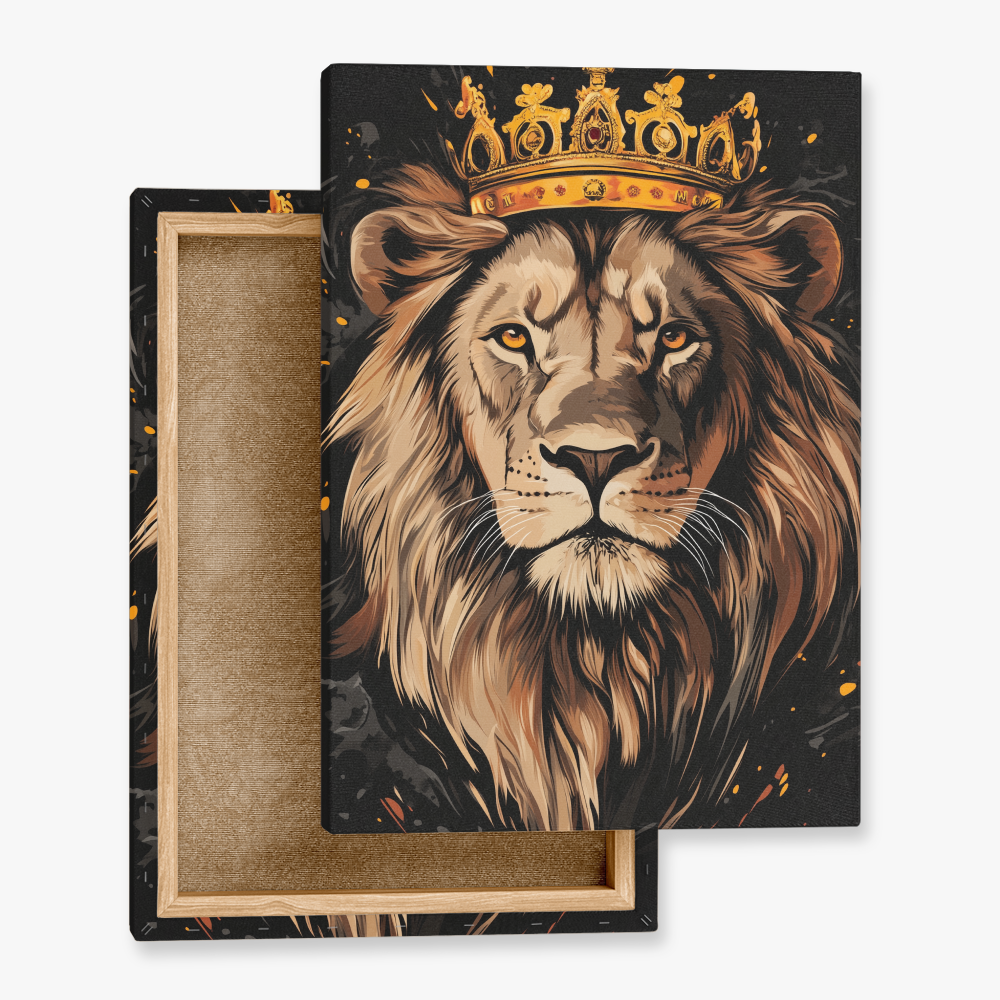 Tableau Lion Avec Couronne