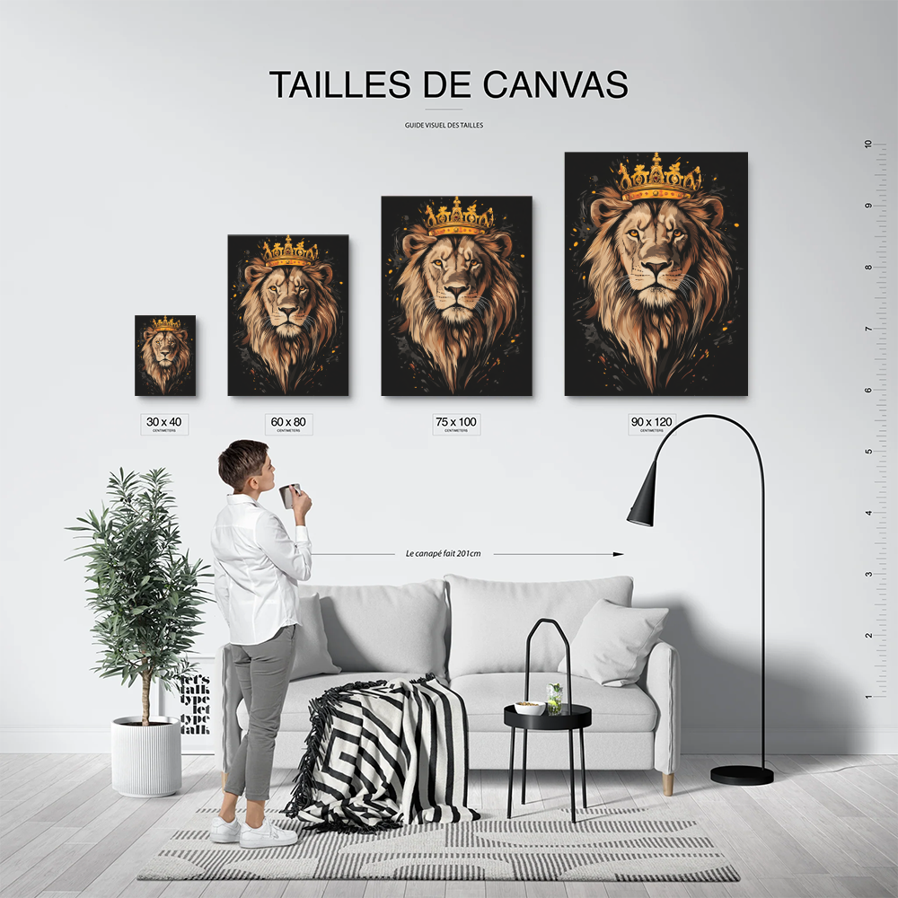 Tableau Lion Avec Couronne