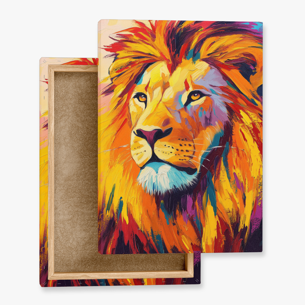 Tableau Lion Coloré