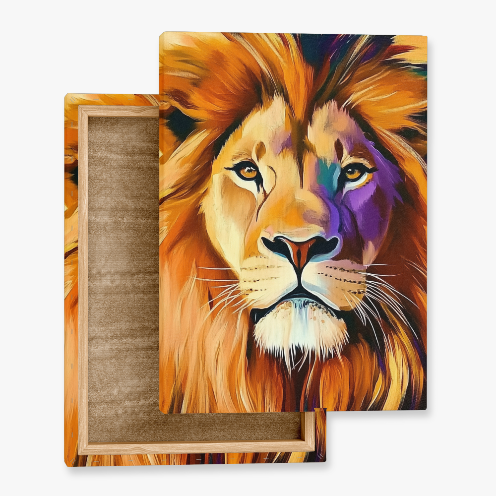 Tableau Lion en Couleur