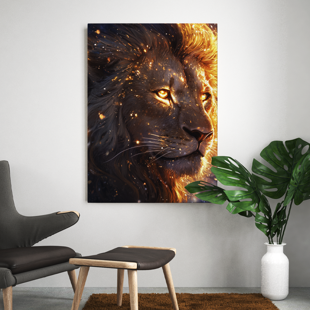 Tableau Lion Lumineux