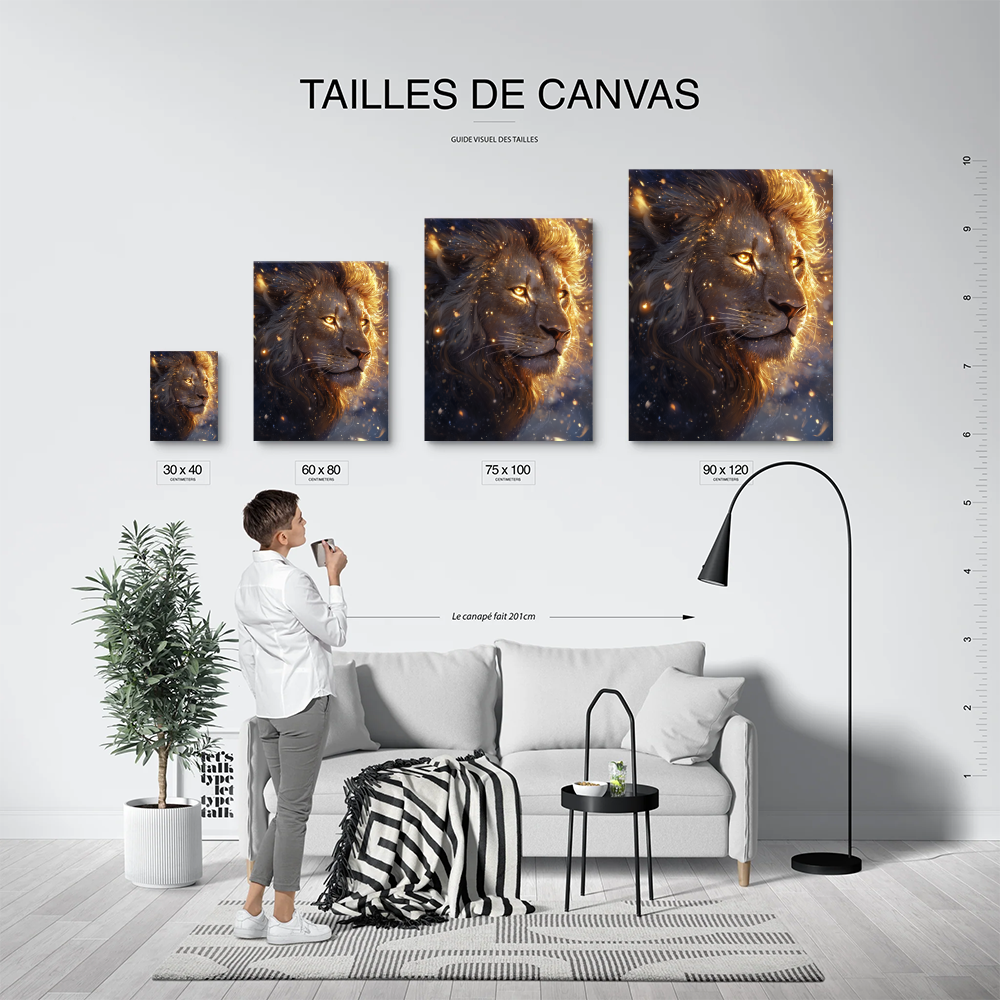 Tableau Lion Lumineux