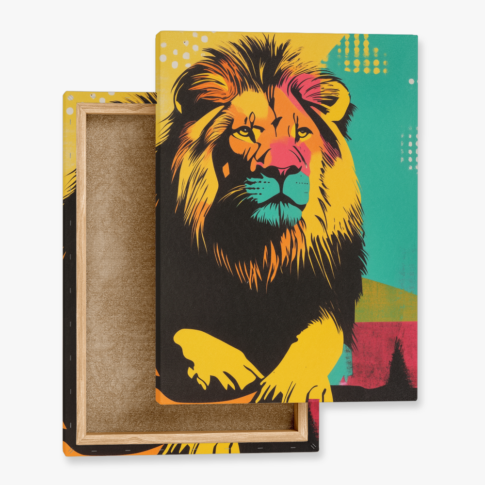 Tableau Lion Pop Art