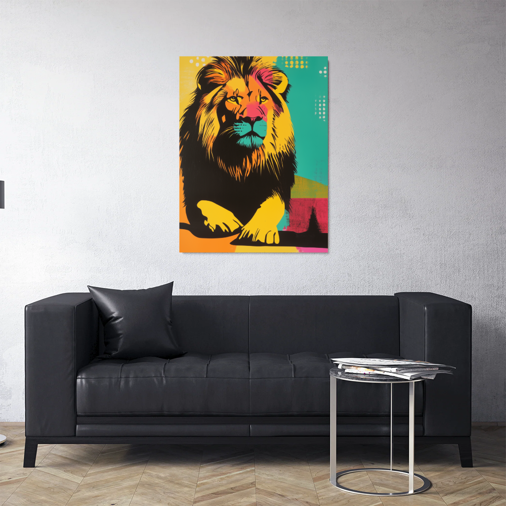 Tableau Lion Pop Art