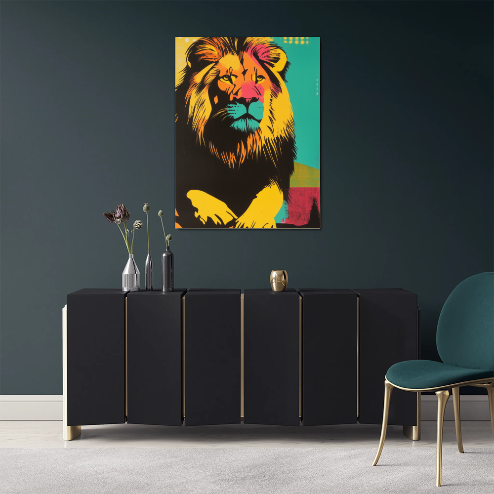 Tableau Lion Pop Art