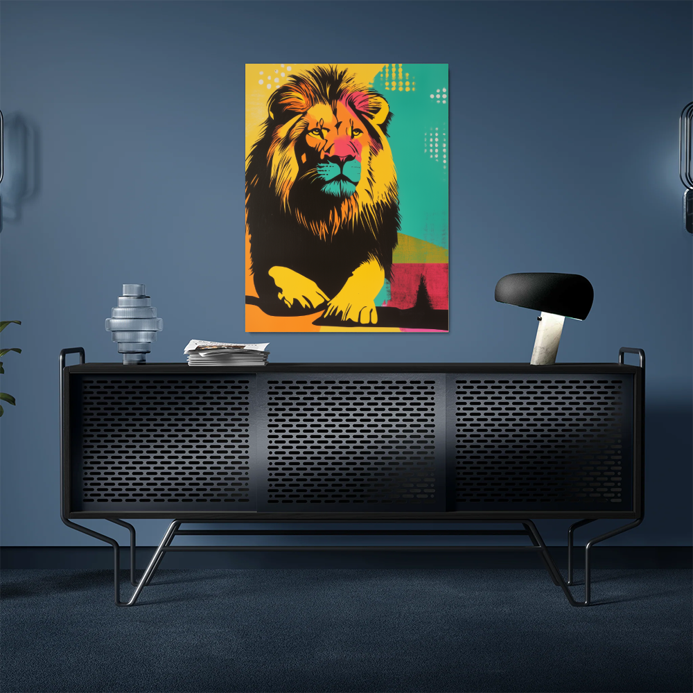 Tableau Lion Pop Art