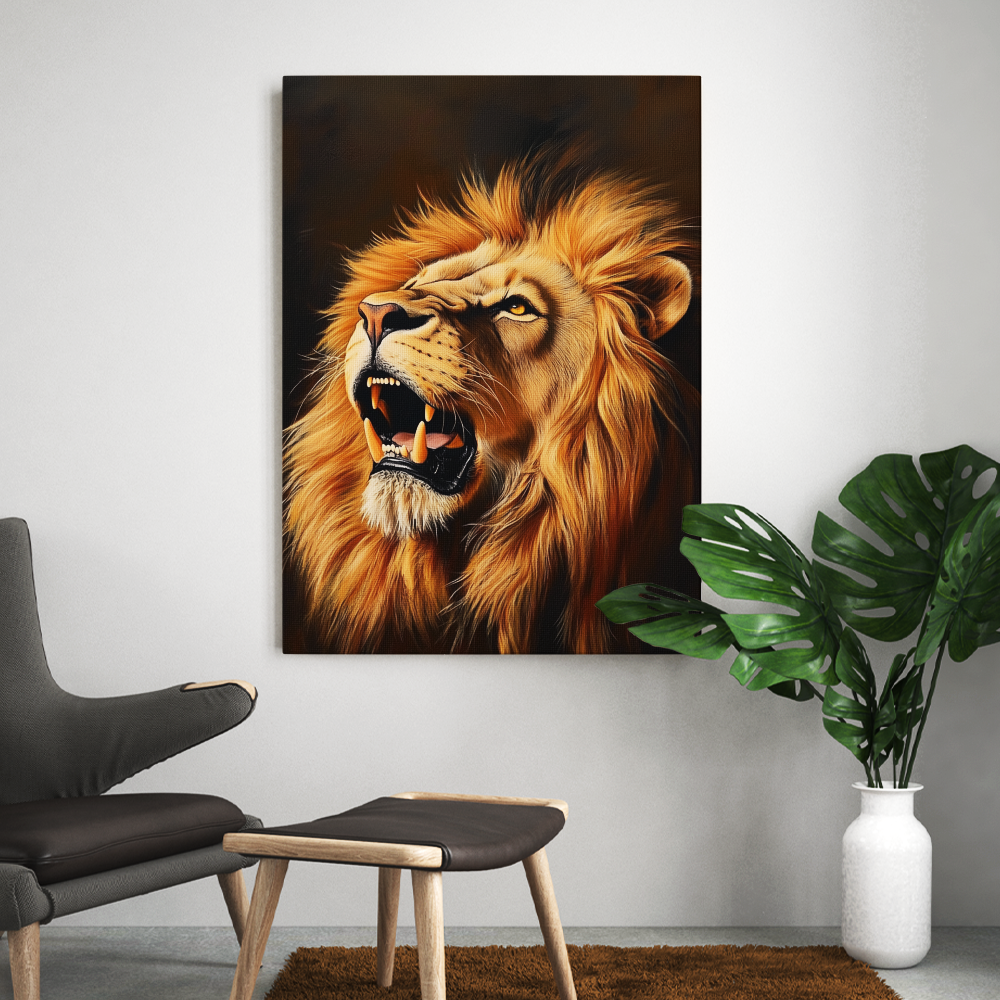 Tableau Lion Rugissant
