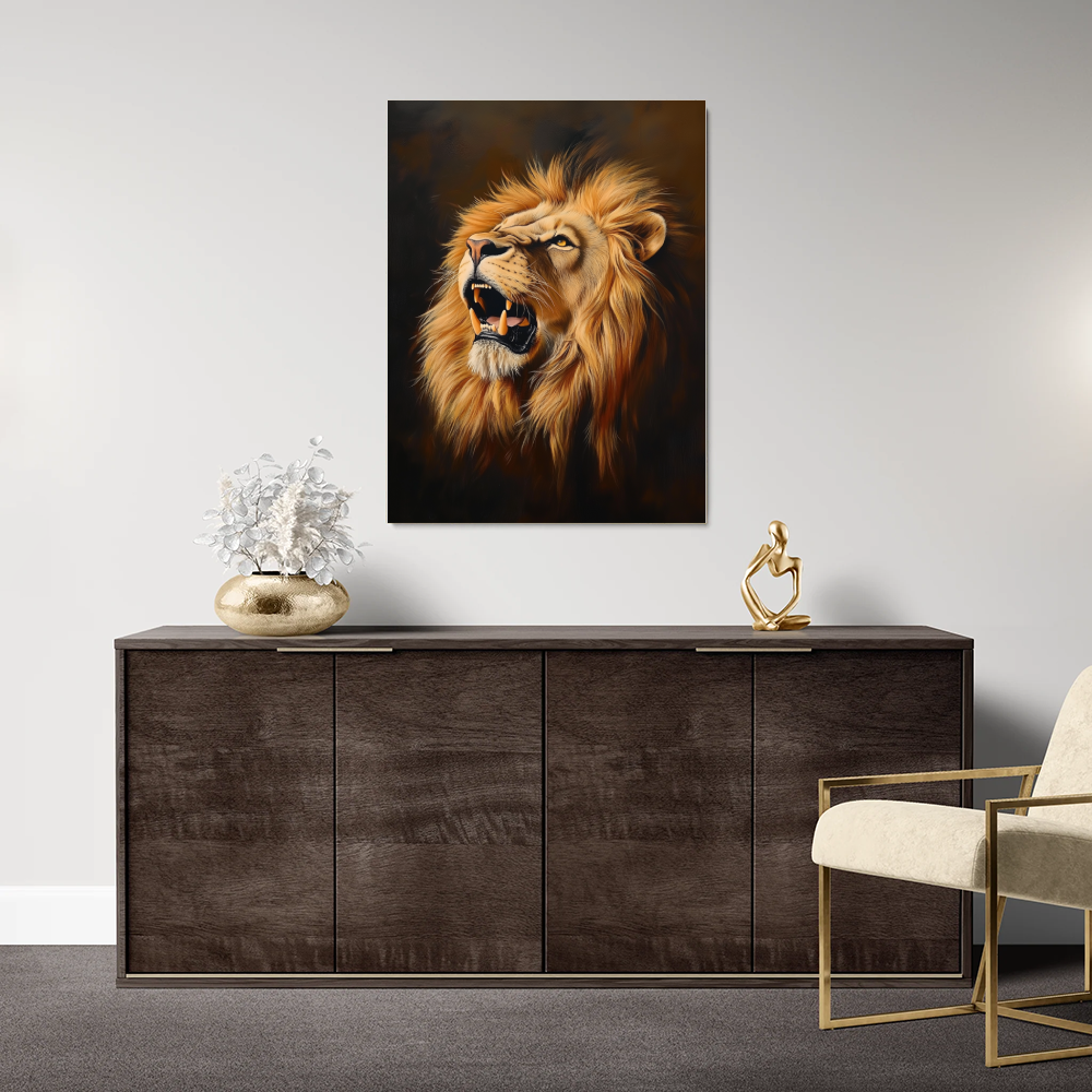 Tableau Lion Rugissant