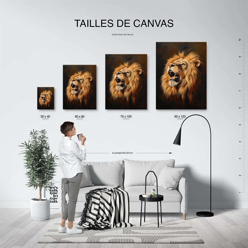 Tableau Lion Rugissant