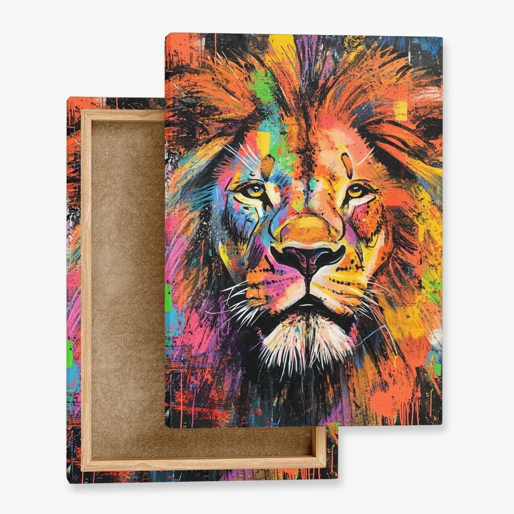 Tableau Lion Street Art