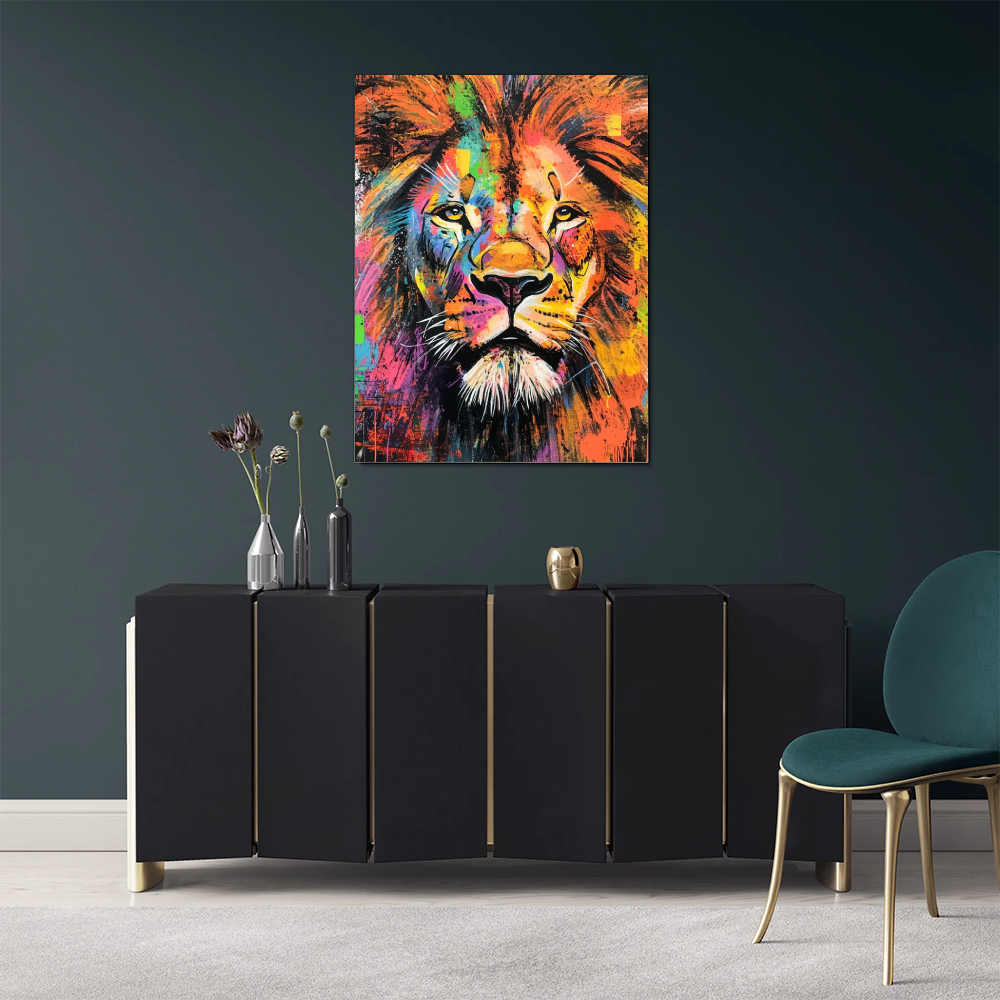 Tableau Lion Street Art