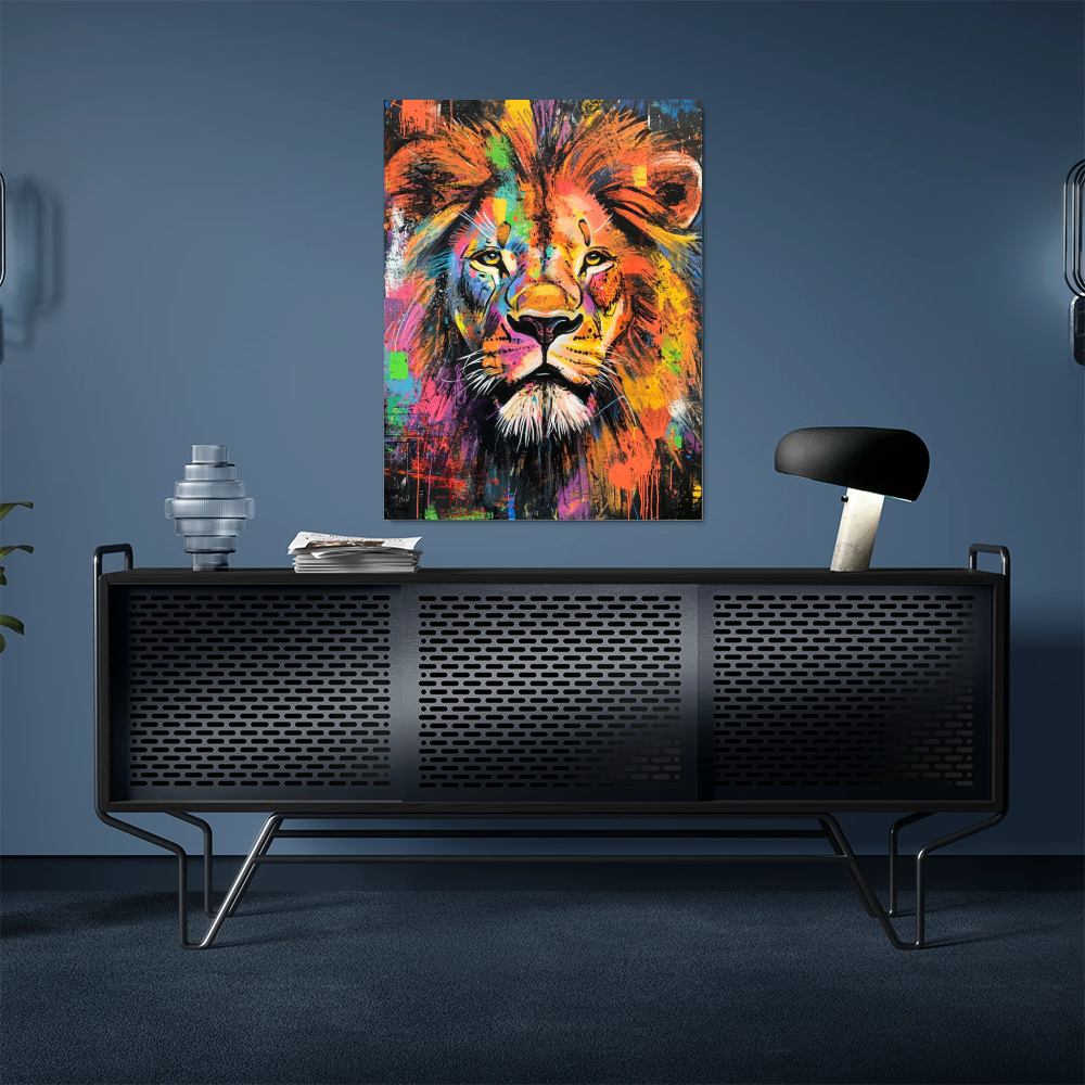Tableau Lion Street Art