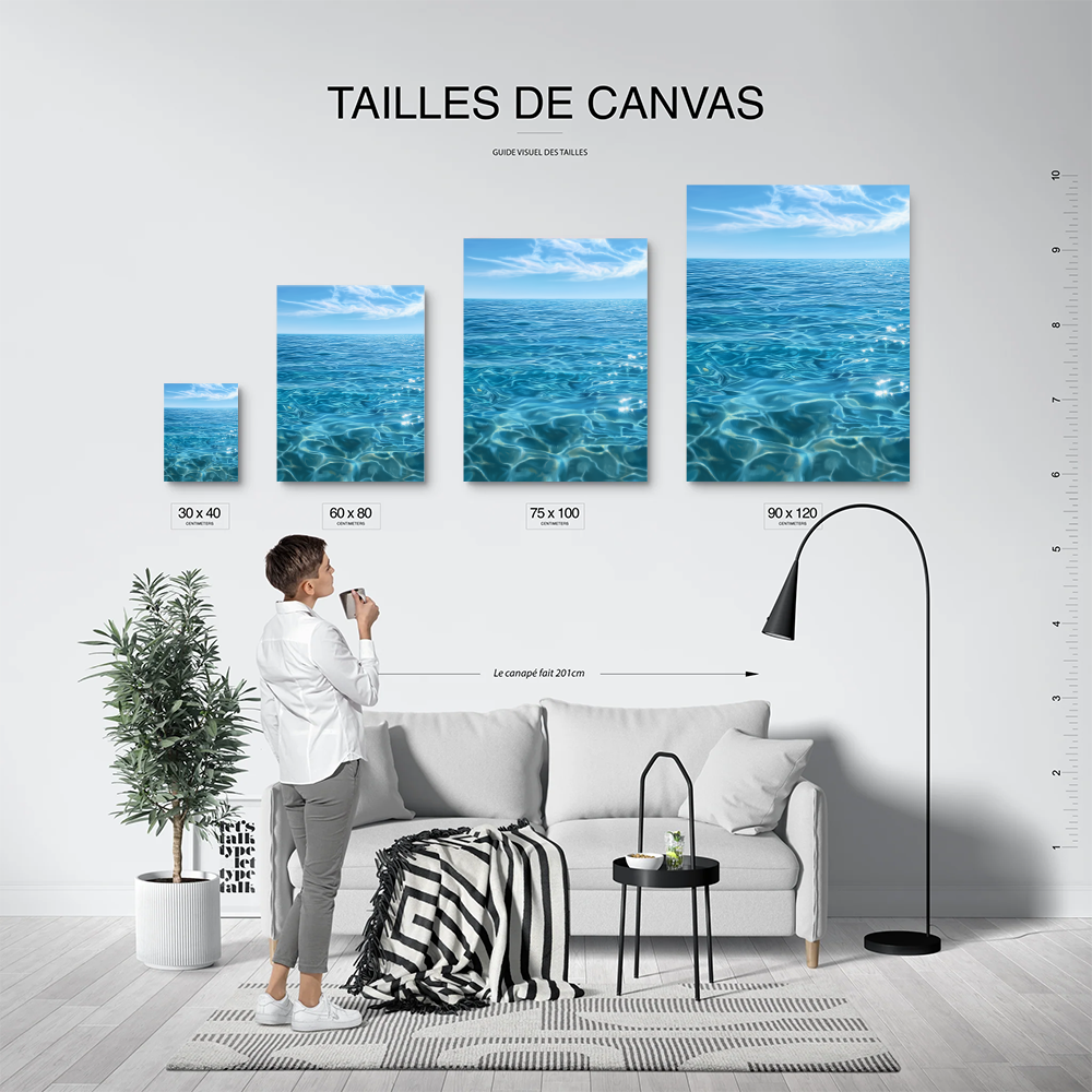Tableau Mer Bleue