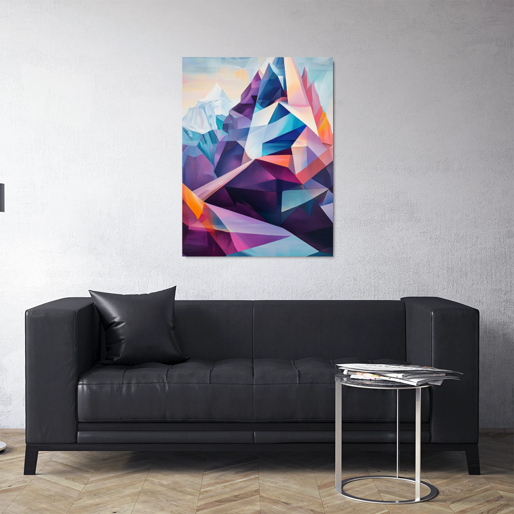 Tableau Montagne Abstrait
