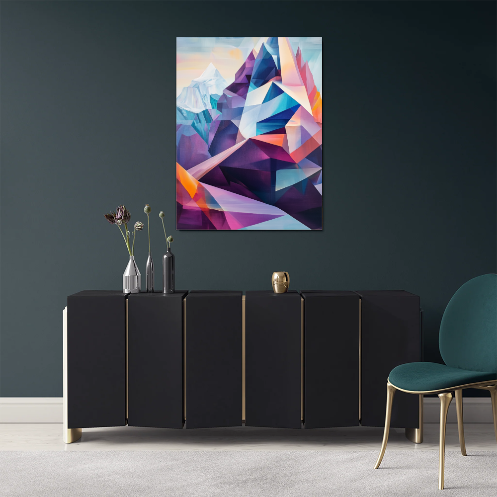 Tableau Montagne Abstrait