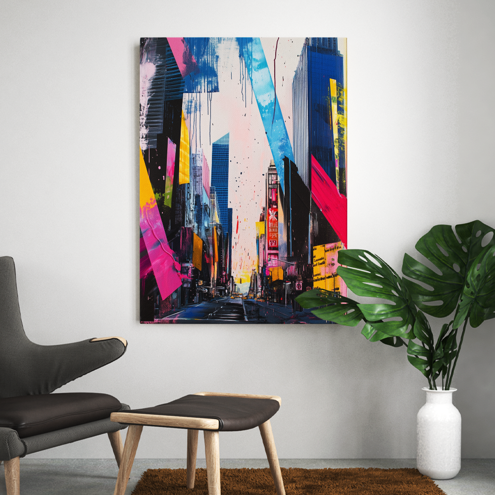 Tableau New York Abstrait
