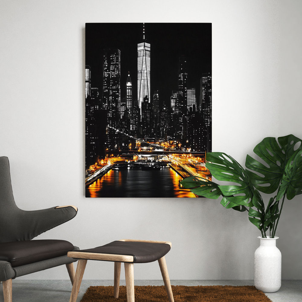Tableau New York Noir et Blanc