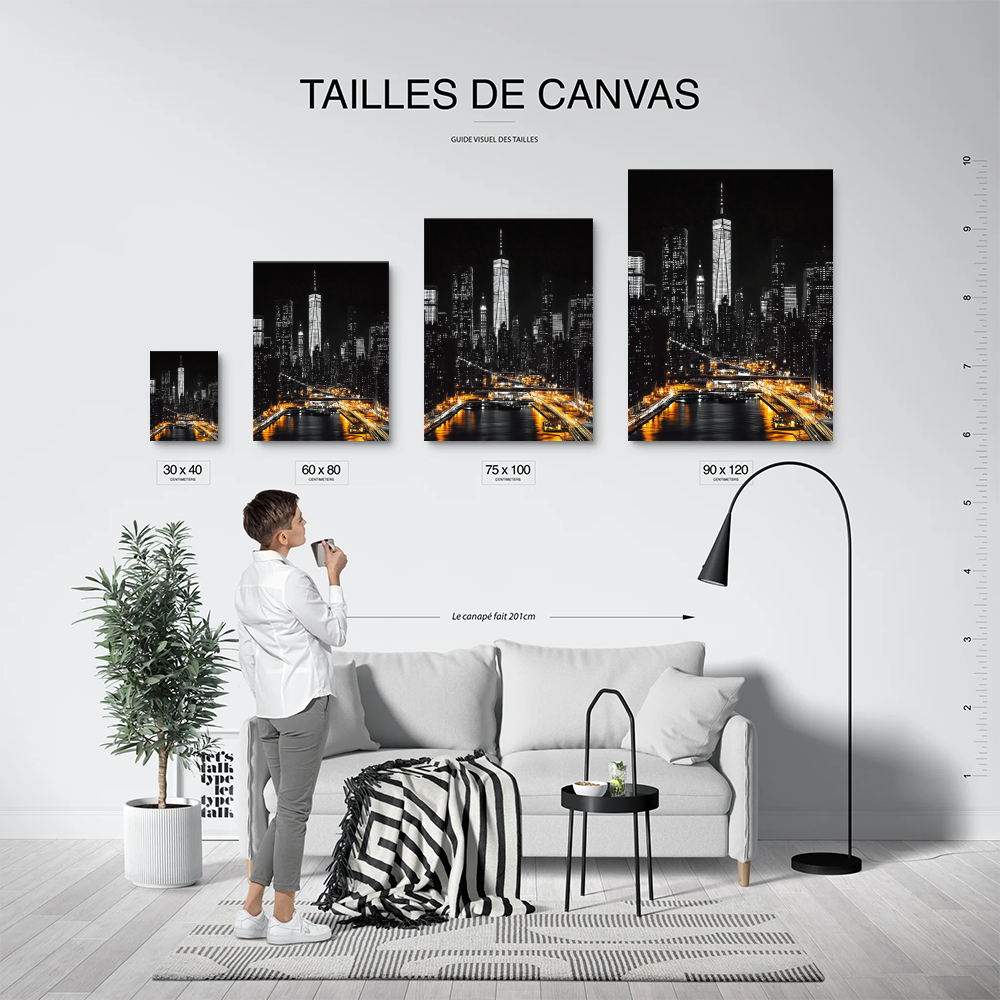 Tableau New York Noir et Blanc