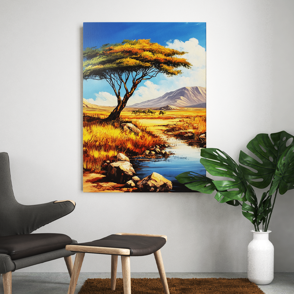 Tableau Paysage Africain