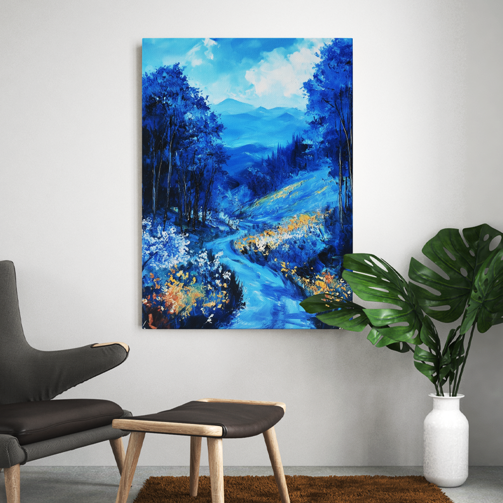 Tableau Paysage Bleu