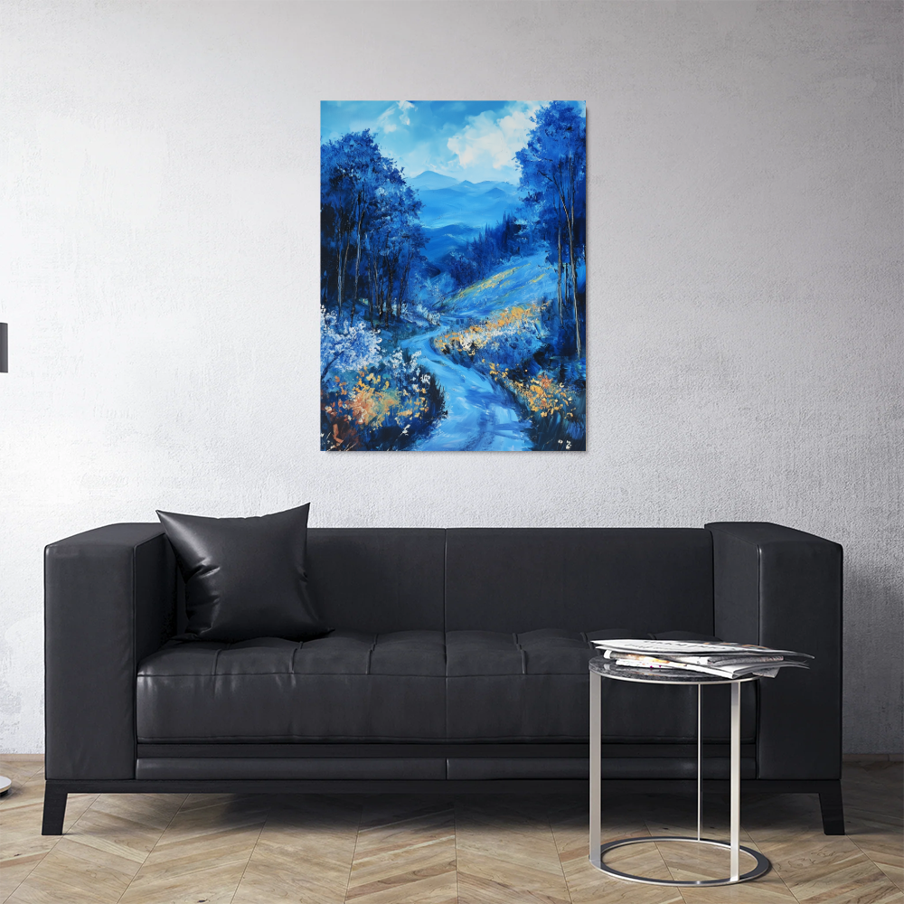 Tableau Paysage Bleu