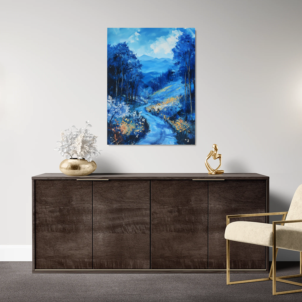 Tableau Paysage Bleu