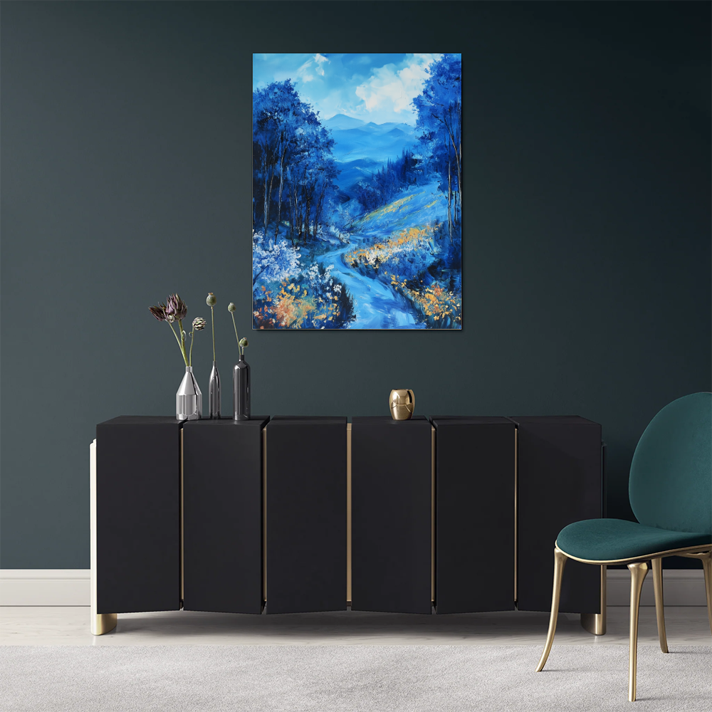 Tableau Paysage Bleu