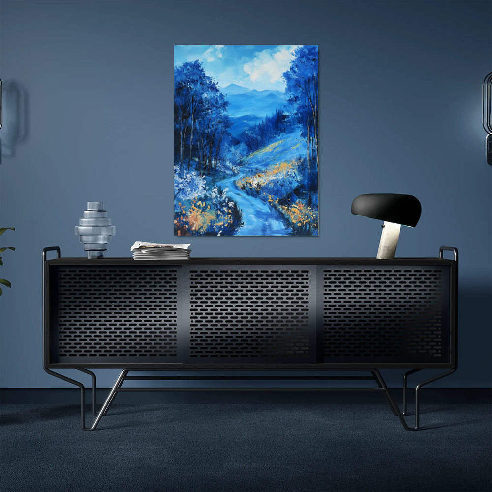 Tableau Paysage Bleu