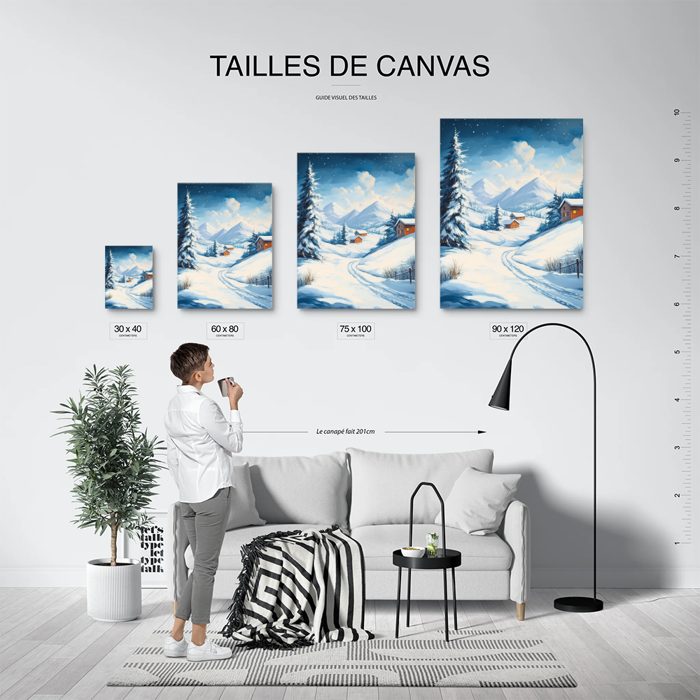 Tableau Paysage de Neige