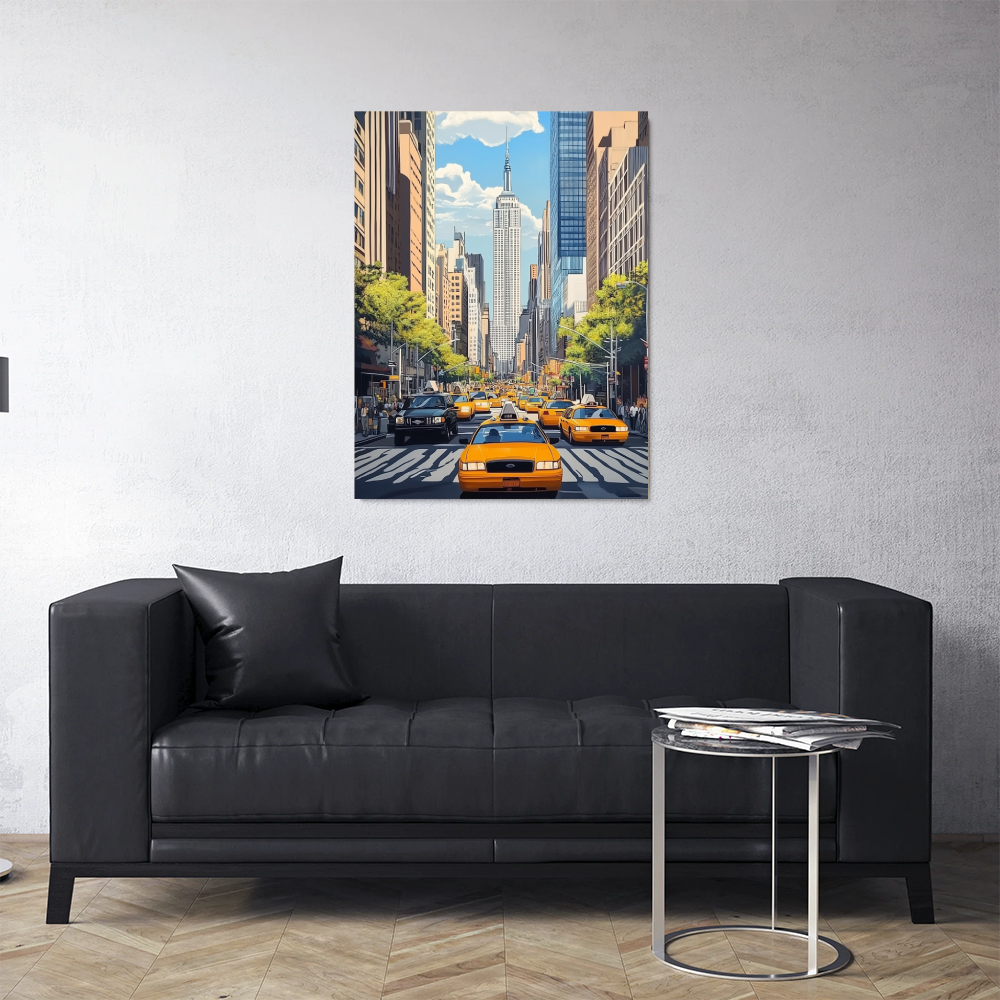 Tableau Taxi Jaune New York
