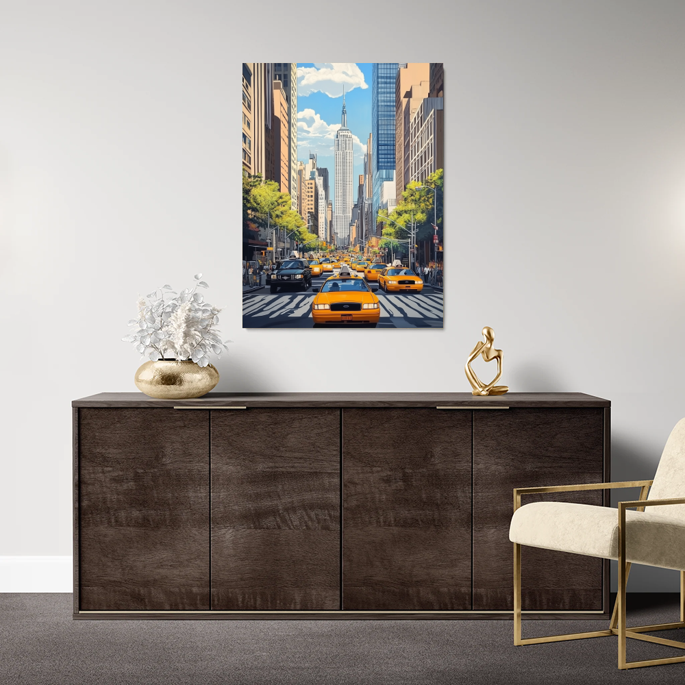 Tableau Taxi Jaune New York