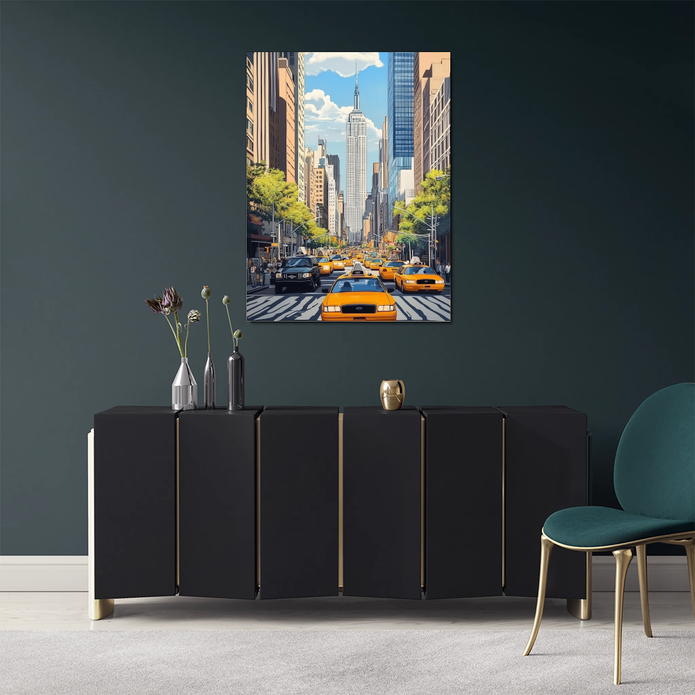 Tableau Taxi Jaune New York