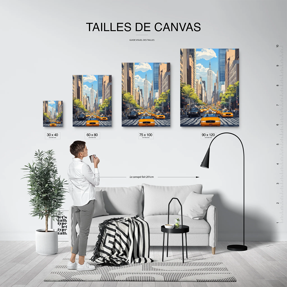 Tableau Taxi Jaune New York