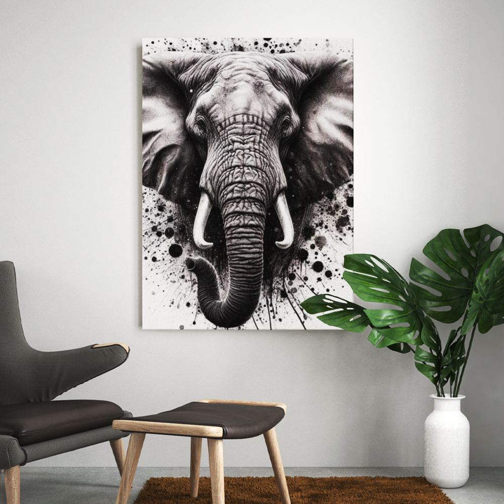 Tableau Tête Eléphant