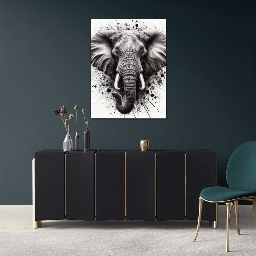 Tableau Tête Eléphant