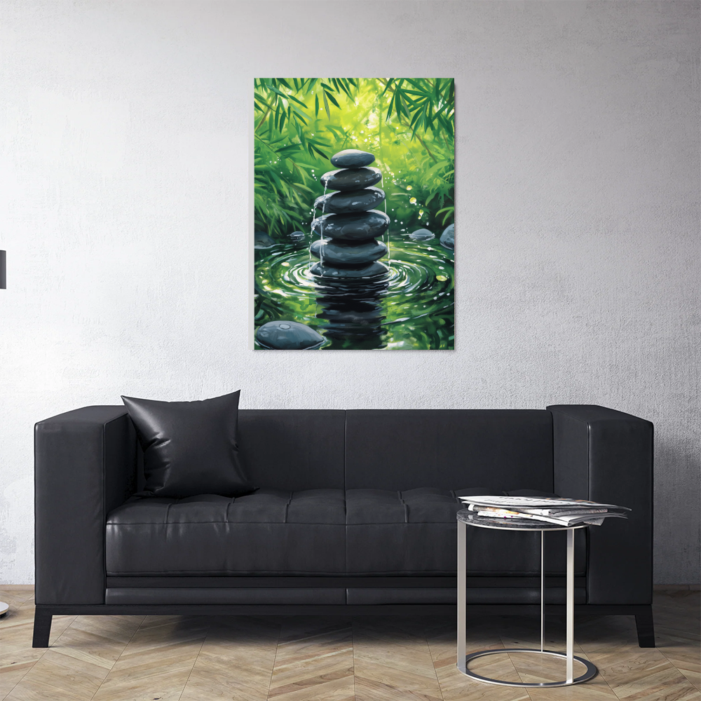 Tableau Zen Bambou Galets