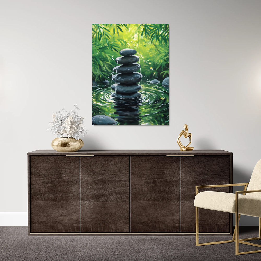 Tableau Zen Bambou Galets