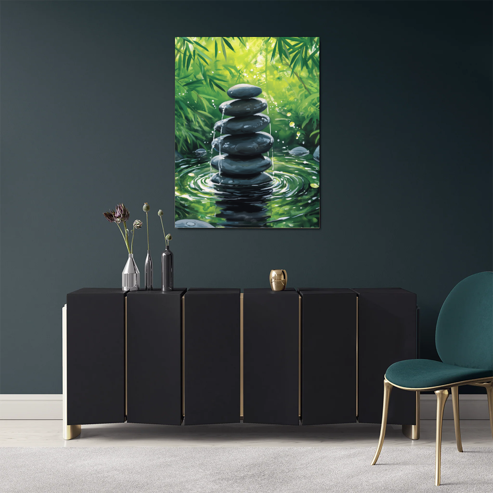 Tableau Zen Bambou Galets