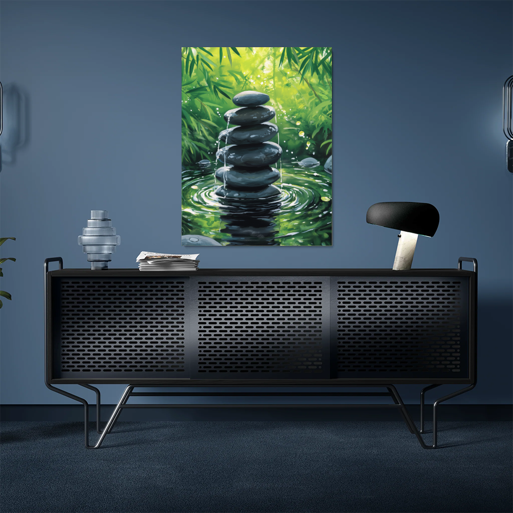 Tableau Zen Bambou Galets