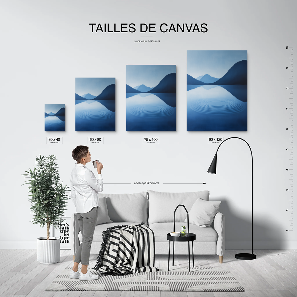 Tableau Zen Bleu