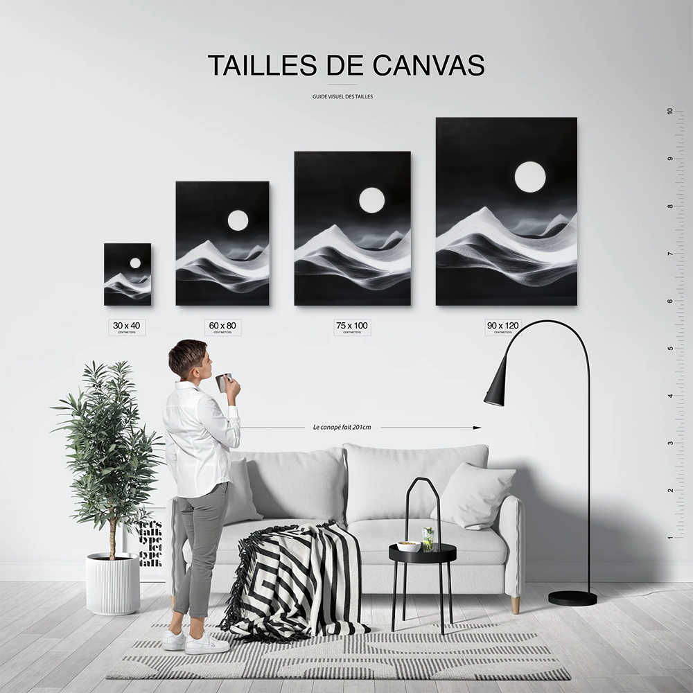 Tableau Zen Noir et Blanc