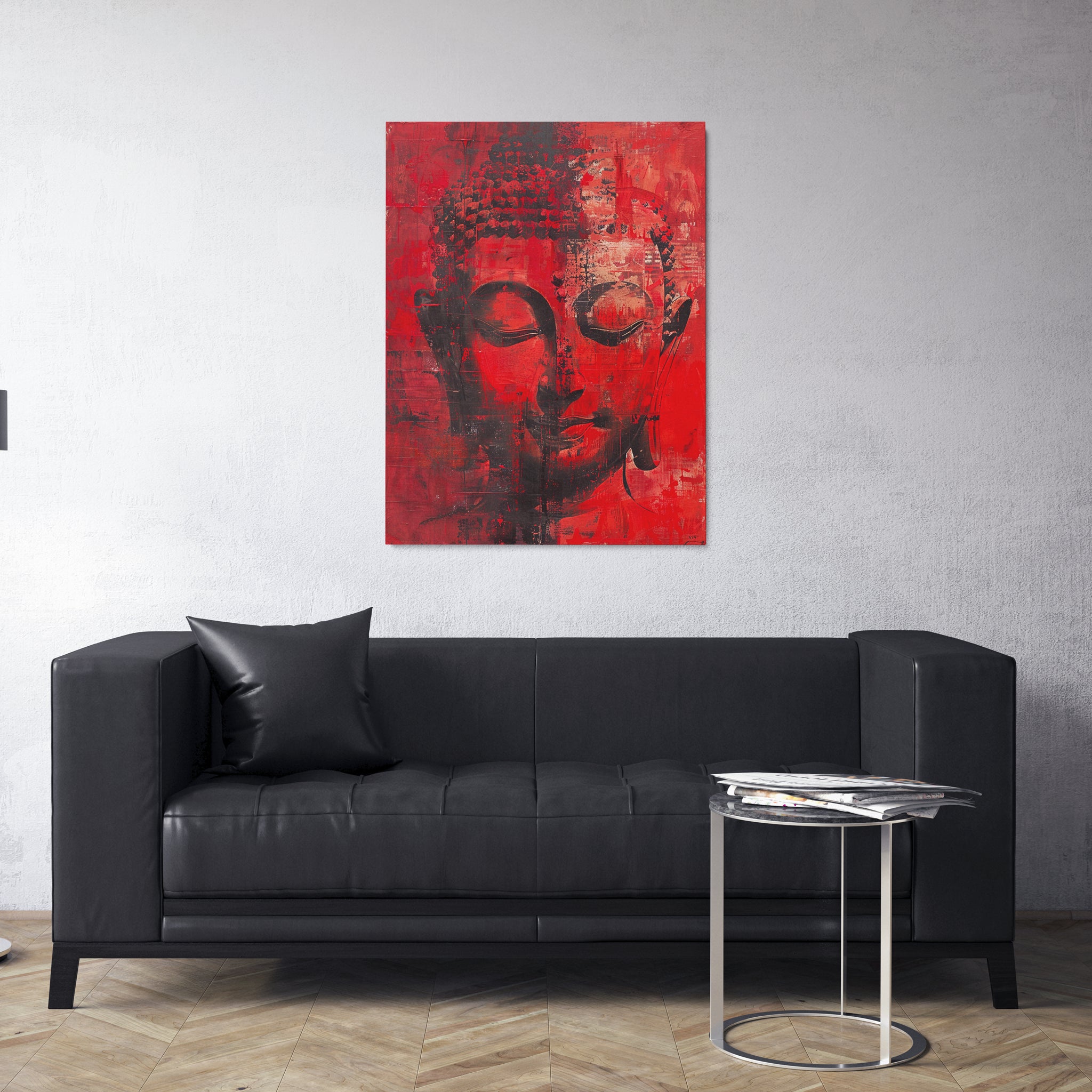peinture_bouddha_rouge